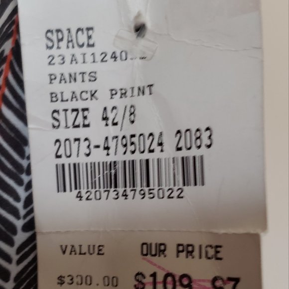 New - Space Patterned Pants SIZE 42/8 - Picture 5 of 5